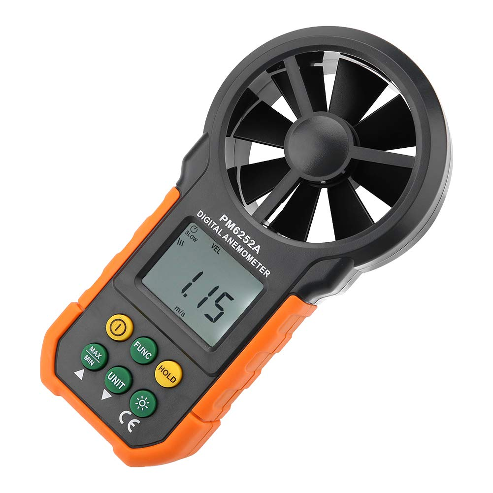 High Exactness PEAKMETER PM6252A Digital Wind Speed Meter Air Volume Measuring Anemometer Portable Wind image number 1