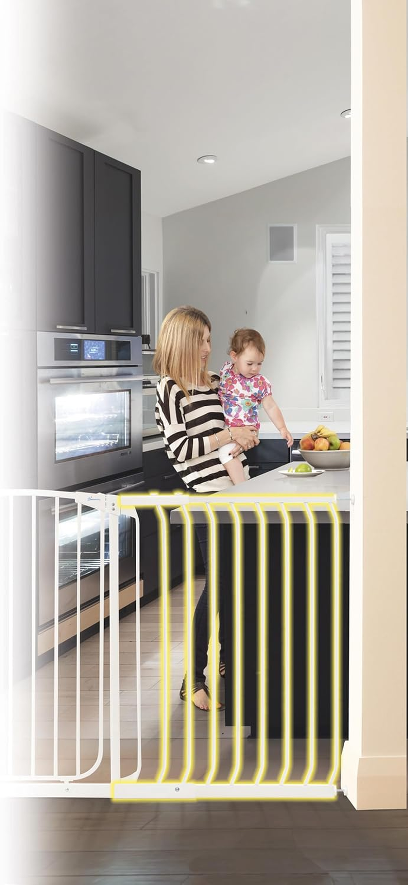 Dreambaby 63Cm White Chelsea Extra Tall Gate Extension - White image number 2