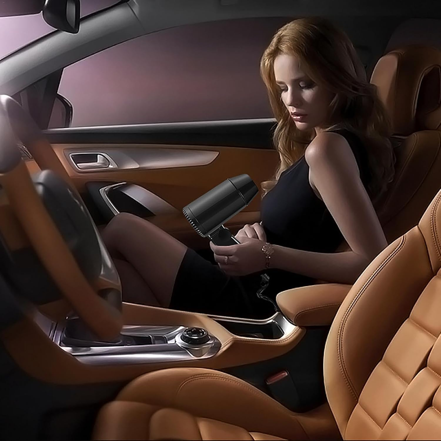 Blow Dryer for Car - 12V Folding Hair Drier Car Hair Dryer | Car Folding Hair Dryer, Small Car Hair Dryer, Car High Power Hair Dryer, Car Hot&Cold Folding Hair Dryer, Car Styling Hair Dryer image number 3