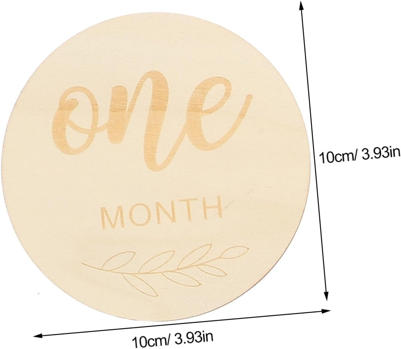 DOITOOL 14Pcs Laser Engraved Wood Chips Milestone Cards round Wooden Monthly Milestone Cards Newborn Photography Prop Growth Signs image number 3