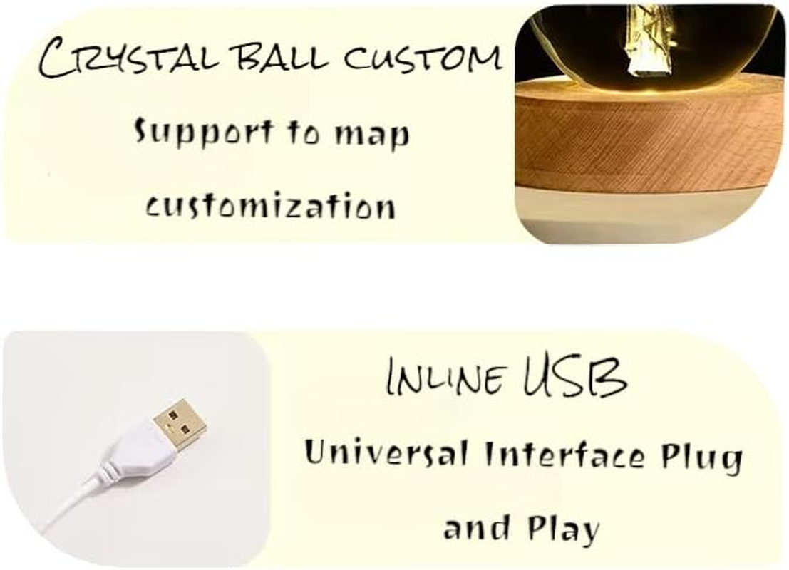 3D Moon Crystal Ball Night Light, Stunning Moon Design, Elegant Decorative Lamp for Kids, Teens, and Space Lovers, Perfect for Bedroom, Desk or Gift Use image number 6