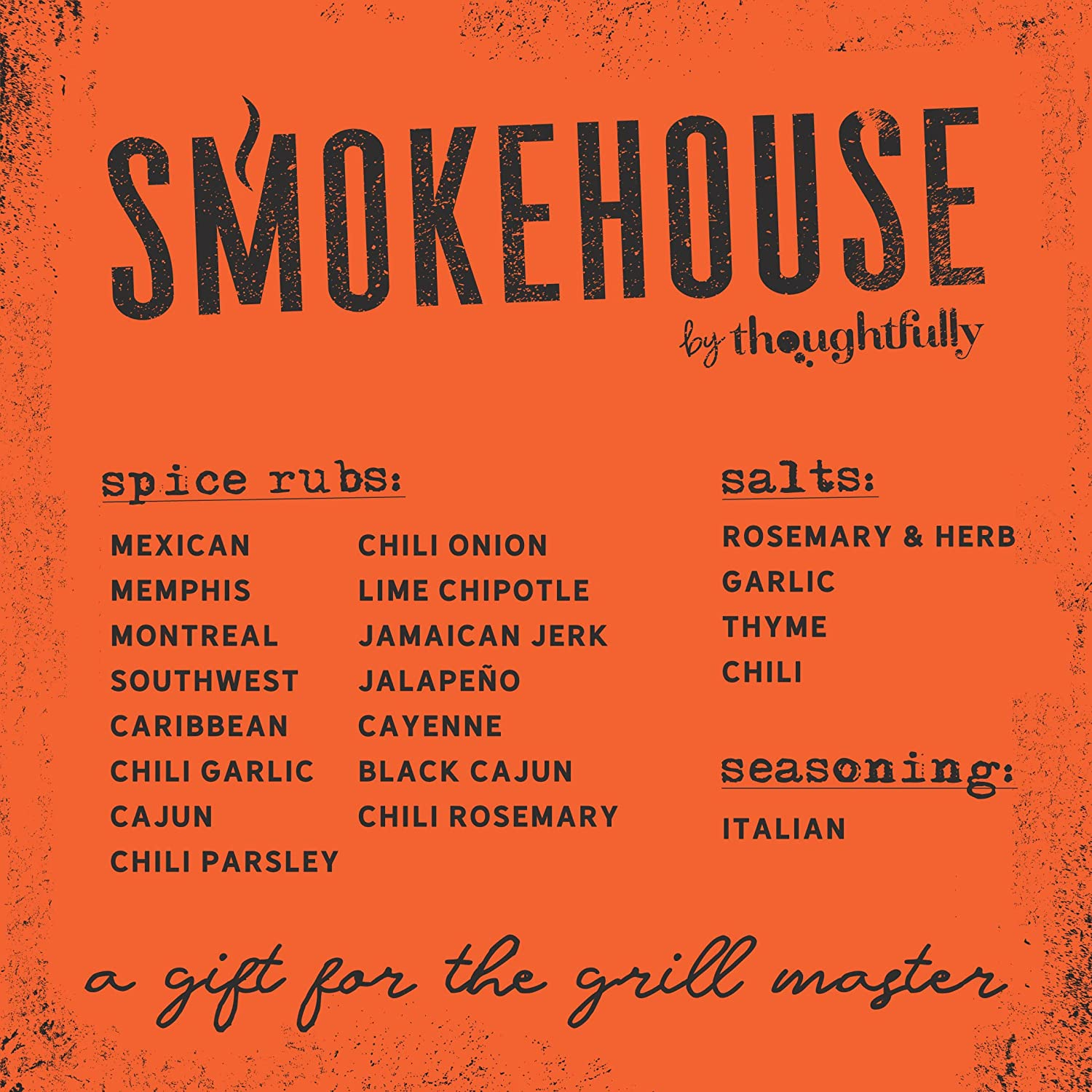 Smokehouse by Thoughtfully, Gourmet Ultimate Grilling Spice Set, Grill Seasonings and Rubs Gift Set, Flavours Include Chili Garlic, Italian Seasoning, Cayenne Spice Rub and More, Pack of 20 image number 5
