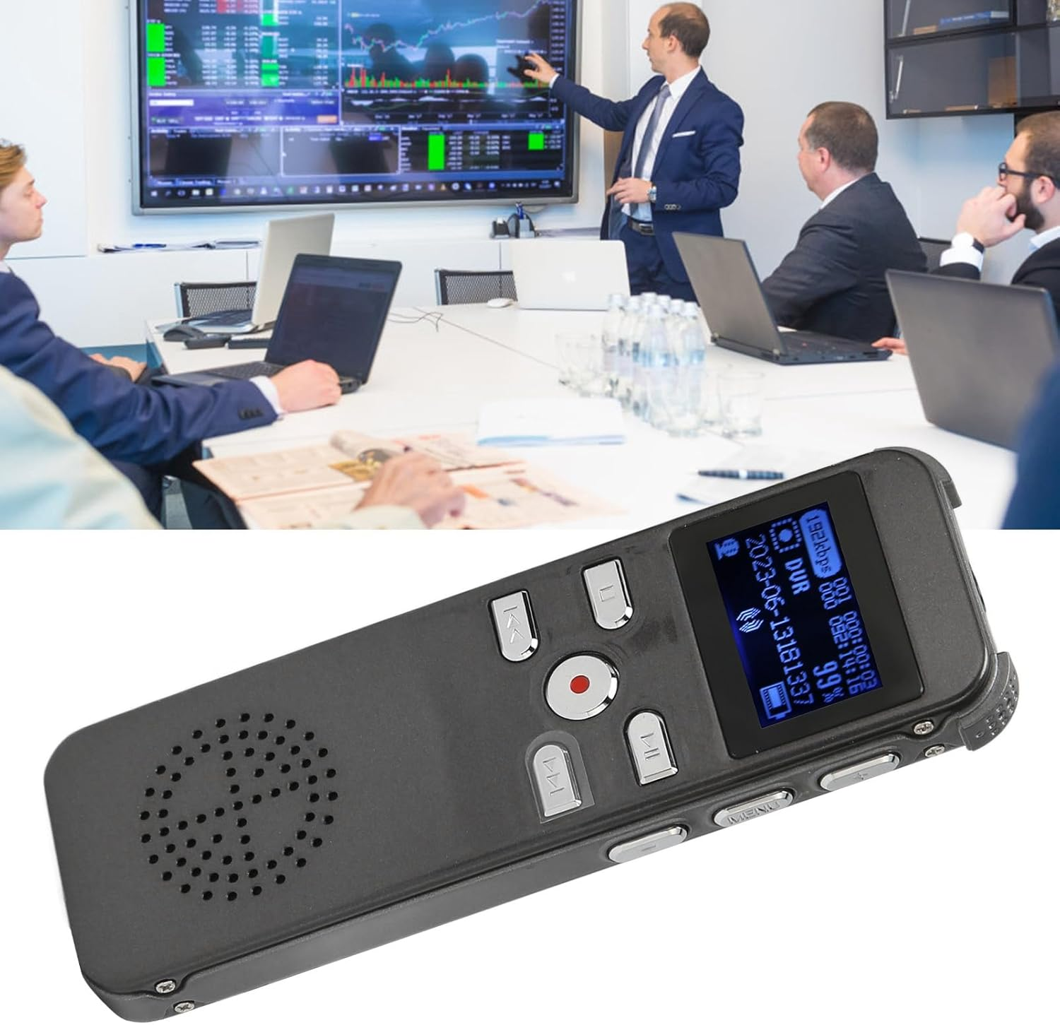 Digital Voice Recorder, Noise Reduction Voice Activated Recorder with Playback, MP3 Player Portable Audio Recorder Dictaphone for Lectures Meetings (16G) image number 4