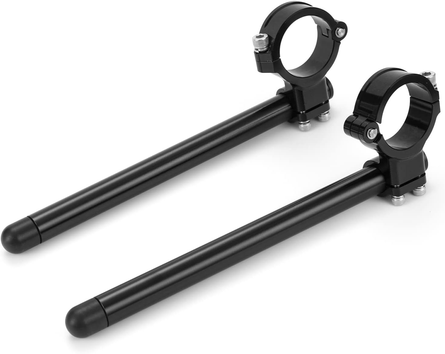 33/35/36/37/41/43/50/51 CNC Motorcycle Handle Bars Aluminum Fork Tube Clip-Ons Cafe Racer Handlebar Replaceable Fit for Kawasaki Honda Suzuki Yamaha Ducati Aprilia 51MM Black image number 5