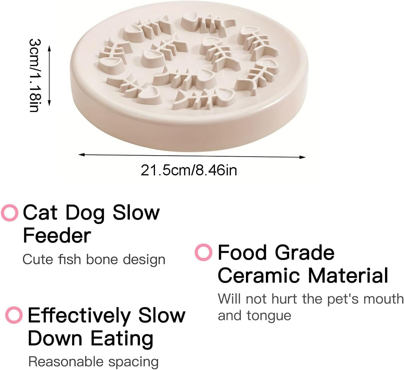 MINZHI Slow Feeder Small Dogs Non-Slip, anti Sling Cat Bowl, Slow Feeder Cat Non-Slip, Reduces Excessive Eating of Pets, Easy to Clean, Suitable for Cats and Dogs image number 2