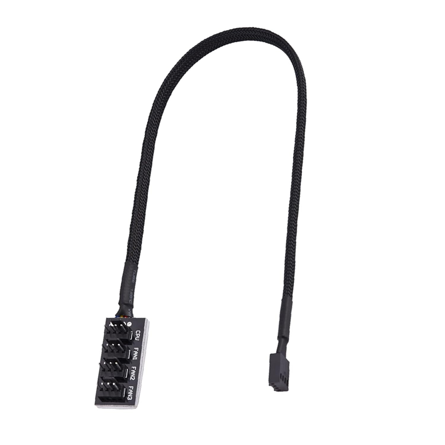 4-Pin Case Fan Connector Cable Extender with PWM Function, Black Sleeved 4 Way Splitter Hub for CPU Fans, Supports Speed Control, Compatible with 3-Pin / 4-Pin, for Tech Enthusiasts image number 4