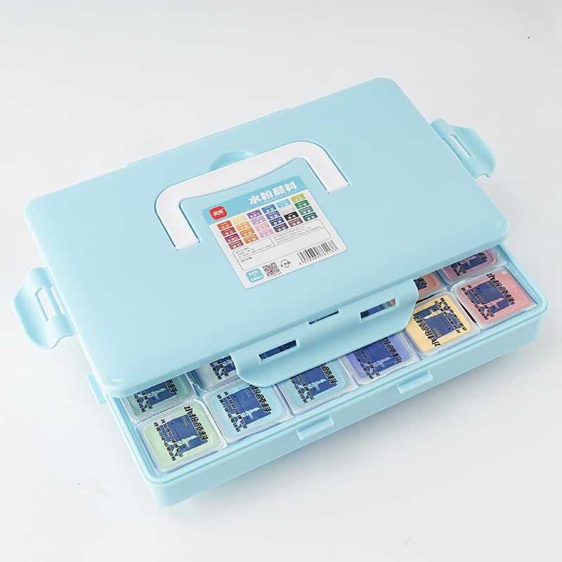 Gouache Paint Set, Unique Jelly Cup Design, Non-Toxic, Guache for Canvas Watercolor Paper - Perfect Beginners, Students, Artists 24 Colors X 30Ml/1Oz image number 2