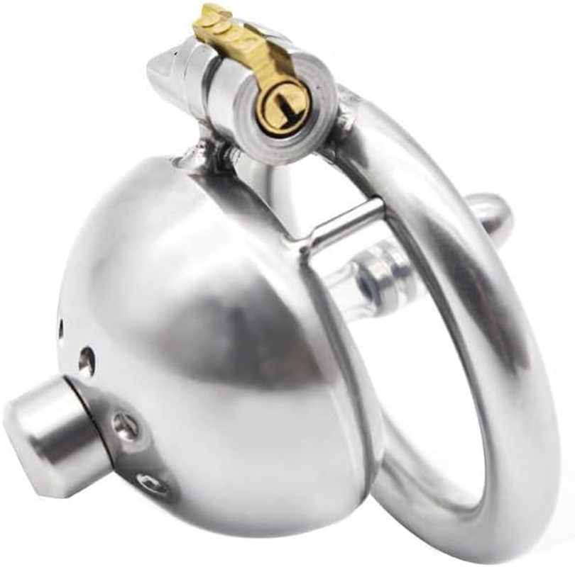 Locked Metal Penis Chastity Men'S Stainless Steel Chastity Belt Chastity Device Penis Cage Male Cock Cage (50Mm/1.97In) image number 1