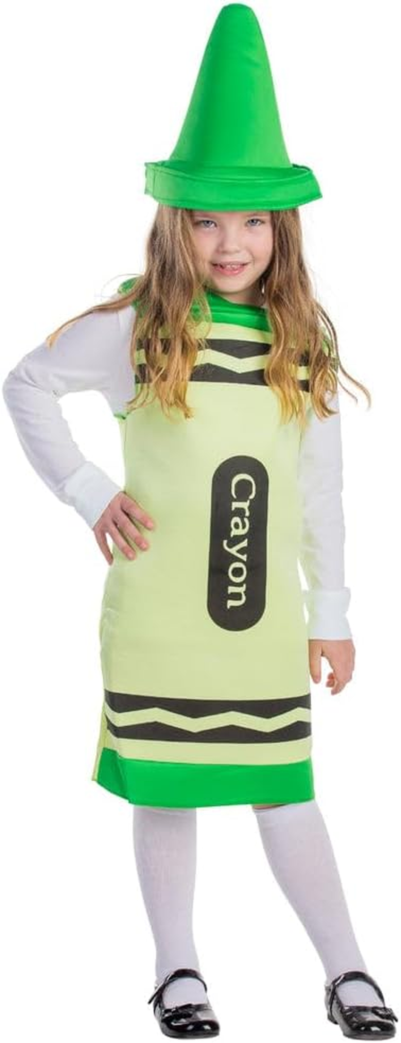 Dress up America Kids Green Crayon Costume image number 2