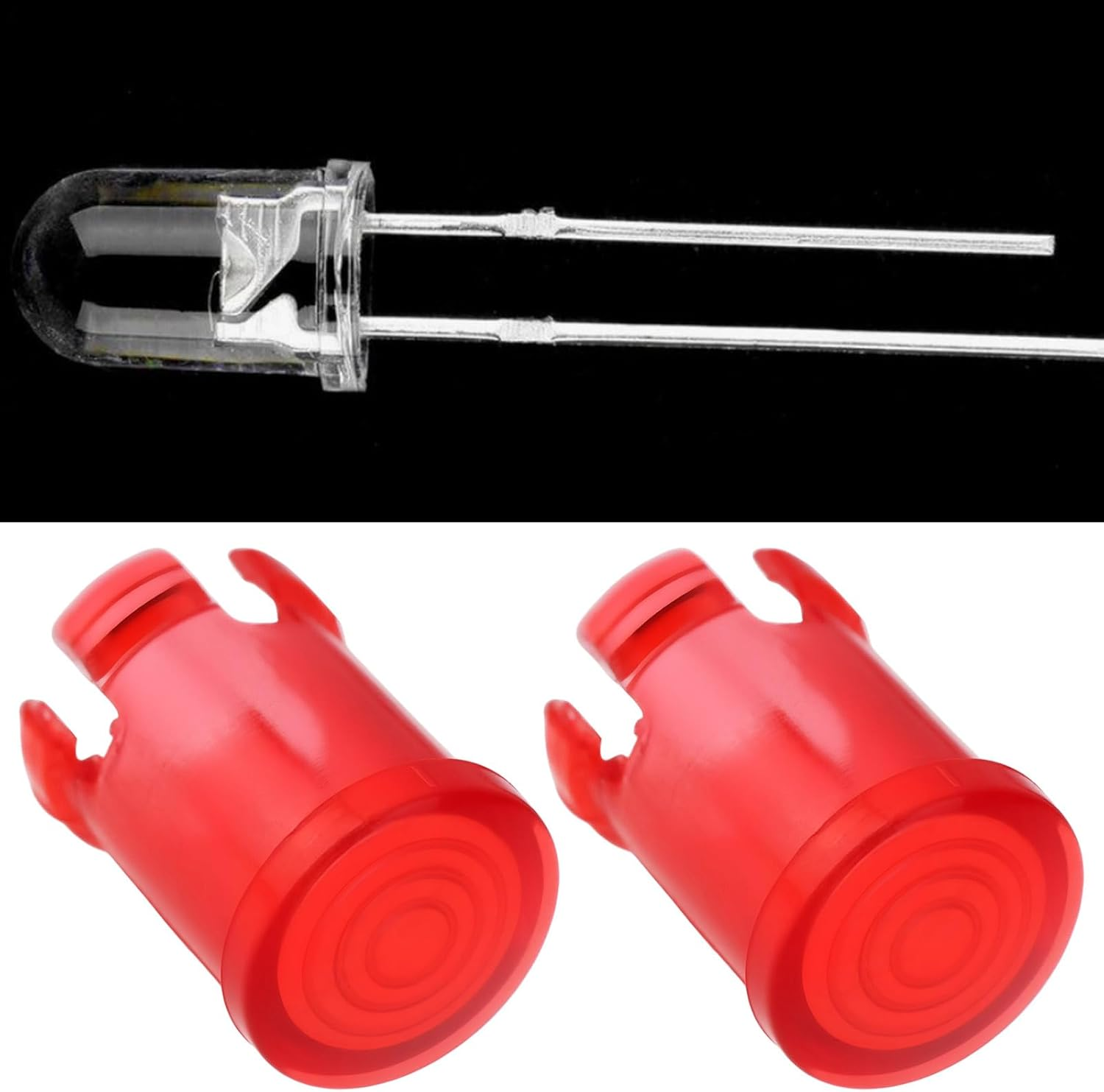 Be in Your Mind 10 Pieces Red 5 Mm LED Lamp Holder Lens Holder Cap for 5 Mm LED Bulbs image number 6