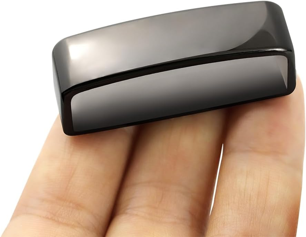 TANJUN 2Pcs Belt Loop Keepers 33Mm-35Mm Metal Loops Anti-Slip Frosted Black Men'S Women'S Buckle Accessories image number 5