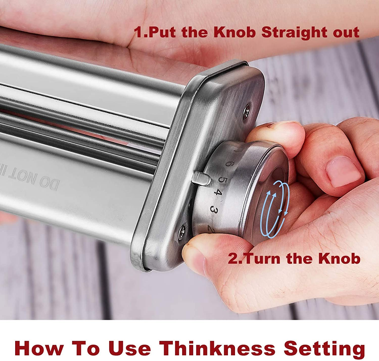 Pasta Attachment for Kitchenaid Stand Mixer Included Pasta Sheet Roller, Spaghetti Cutter and Fettuccine Cutter Pasta Maker Stainless Steel Accessories 3Pcs by Gvode