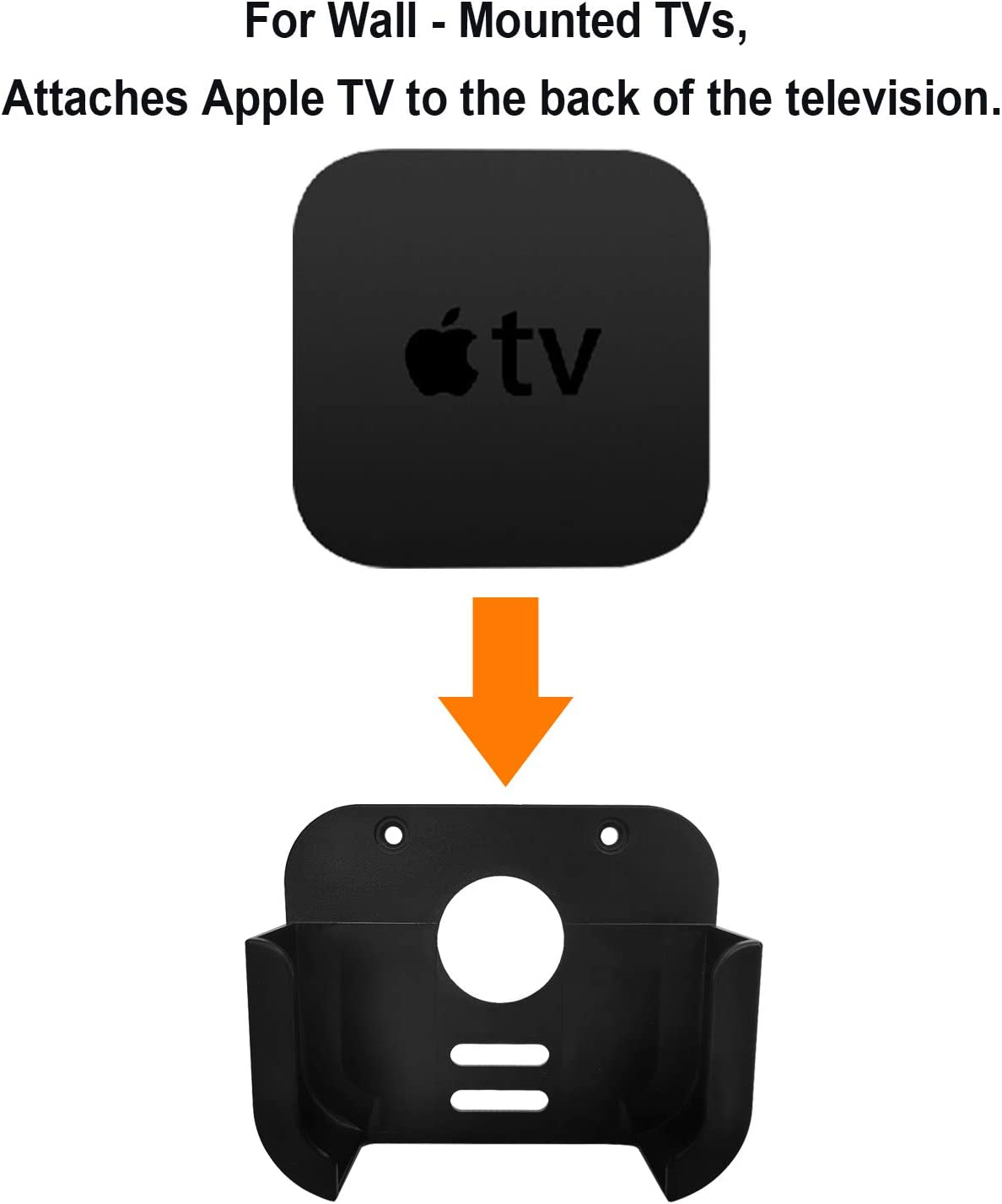 Sourceton Wall Mount Bracket Holder for Apple TV 4Th / 4K 5Th Gen, Bonus Protective Case for Apple TV 4K / 4Th Gen Siri Remote Controls image number 1