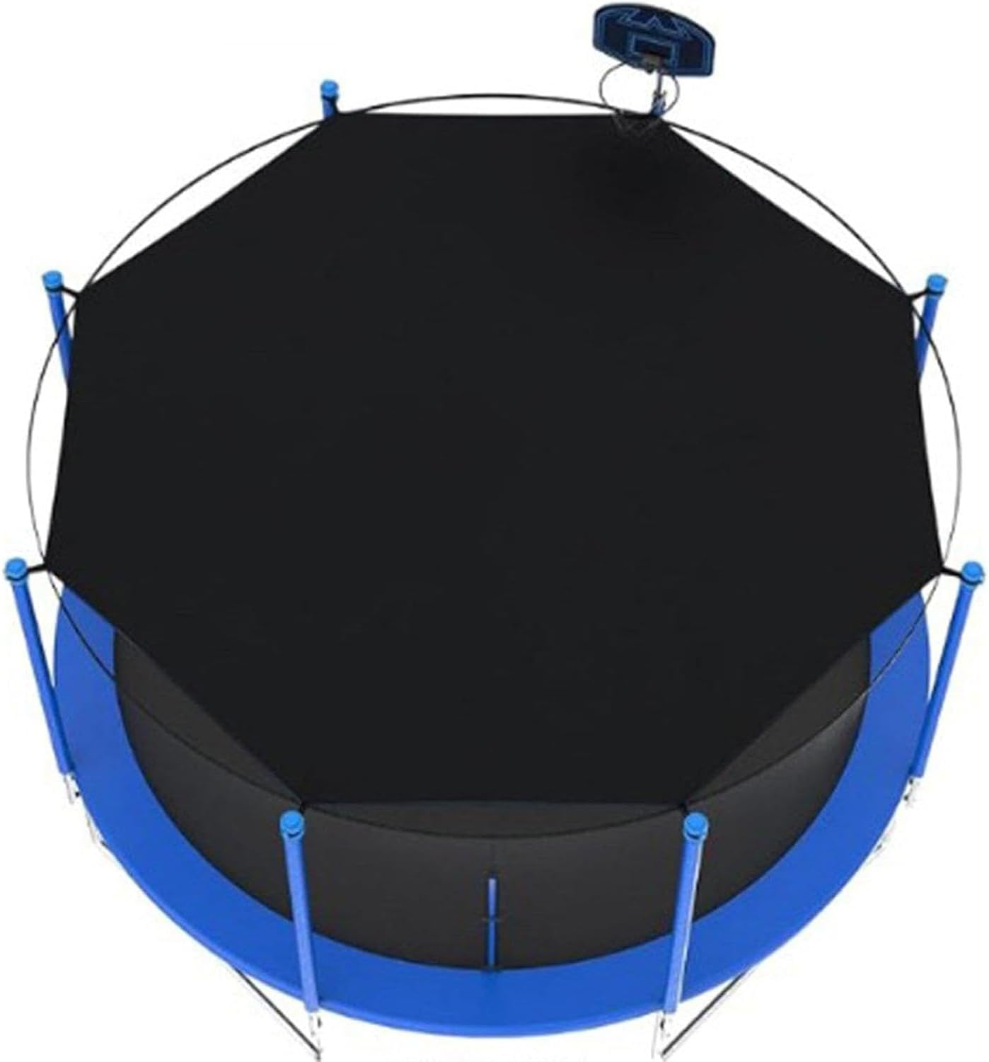 Trampoline Shade Cover Only Trampoline Awning Ceiling Black Rainproof Trampoline Sun Protection Cover Trampolines Canopy image number 4