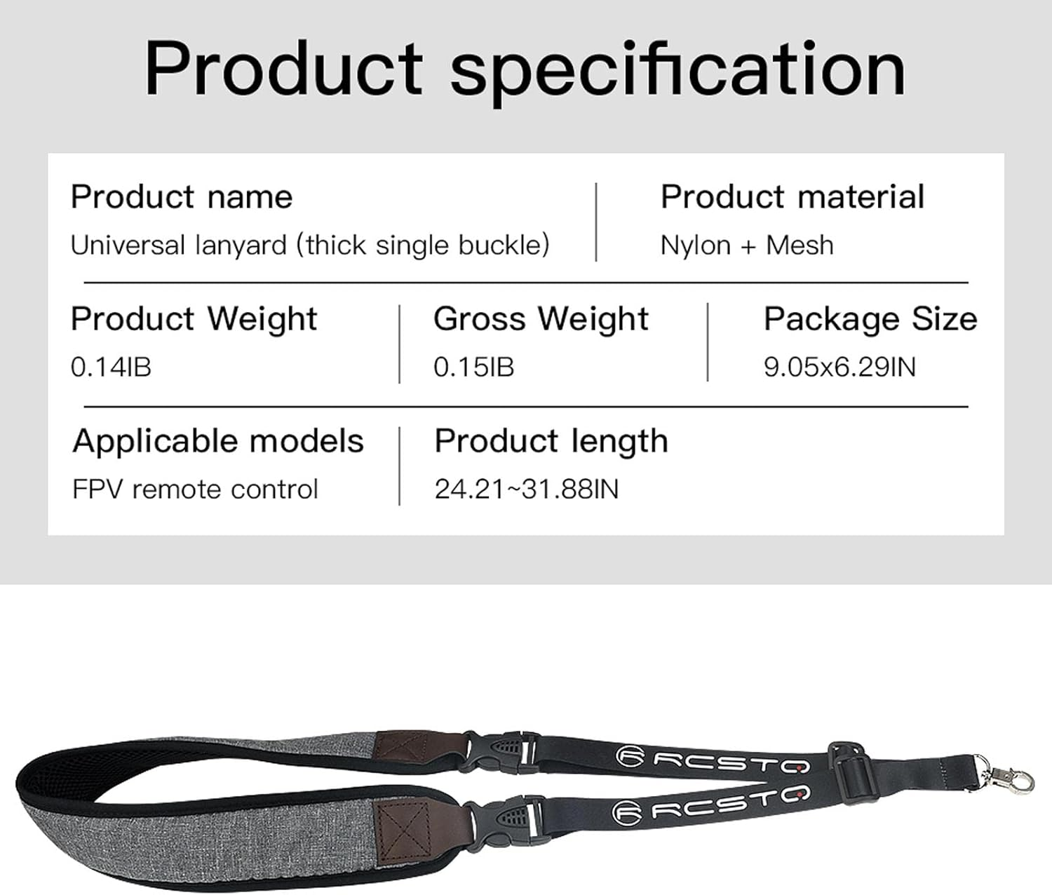 Transmitter Lanyard Hanging Strap for DJI FPV Combo Accessories, for DJI FPV Remote Controller Strap Neck Adjustable image number 6