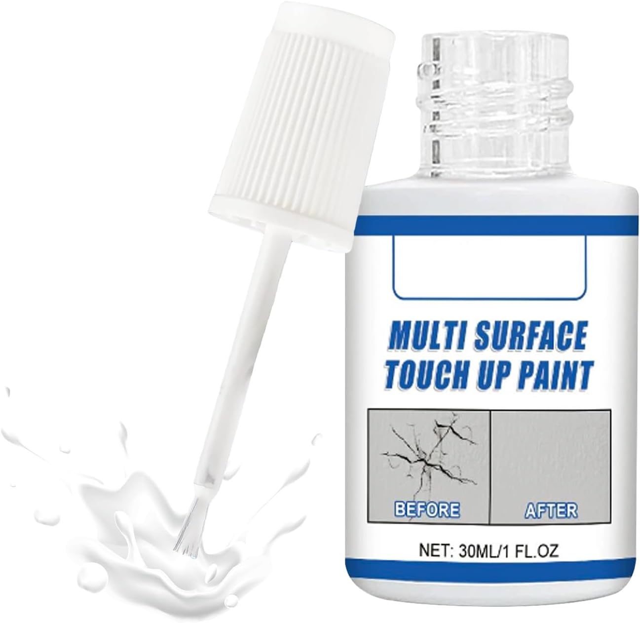 Tub and Tile Paint, Specialty Bathtub Paint White, Quick-Dry Porcelain Paint for Scratches, Cracks, and Spots on Sinks, Enamel, Toilets, and Bathtubs(White)