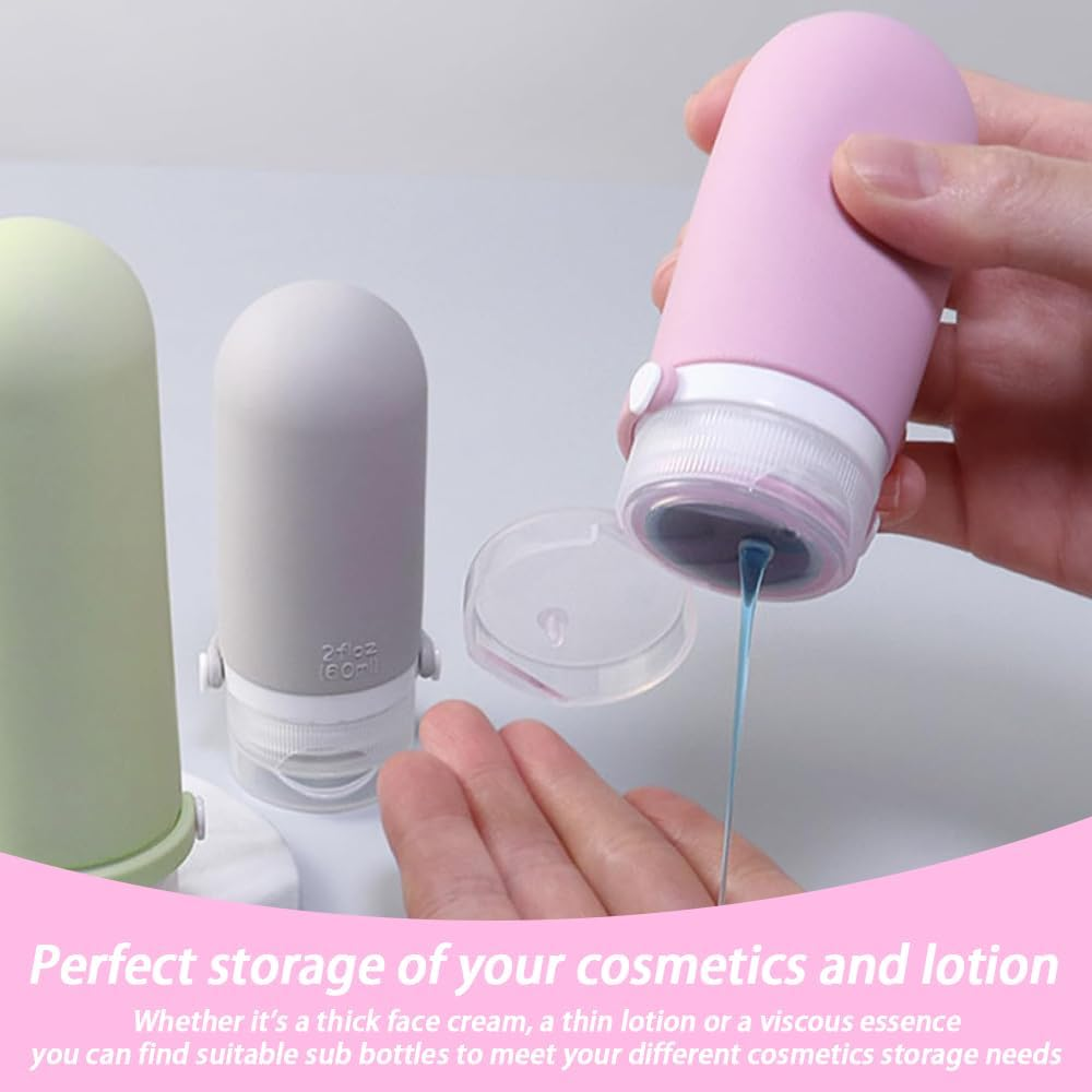 4Pcs Toiletries Liquid Bottle Storage Rack Lotion Travel Shampoo Bottles Body Lotion Conditioner Squeeze Bottles Shampoo Feeding Bottle Set Toiletry Containers for Travel image number 6