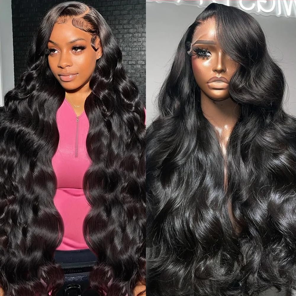Tiwugi 30 Inch Body Wave Lace Front Wigs Human Hair Pre Plucked 13X4 HD Lace Front Wigs Human Hair 180% Density Body Wave Glueless Frontal Wigs Human Hair for Women image number 4