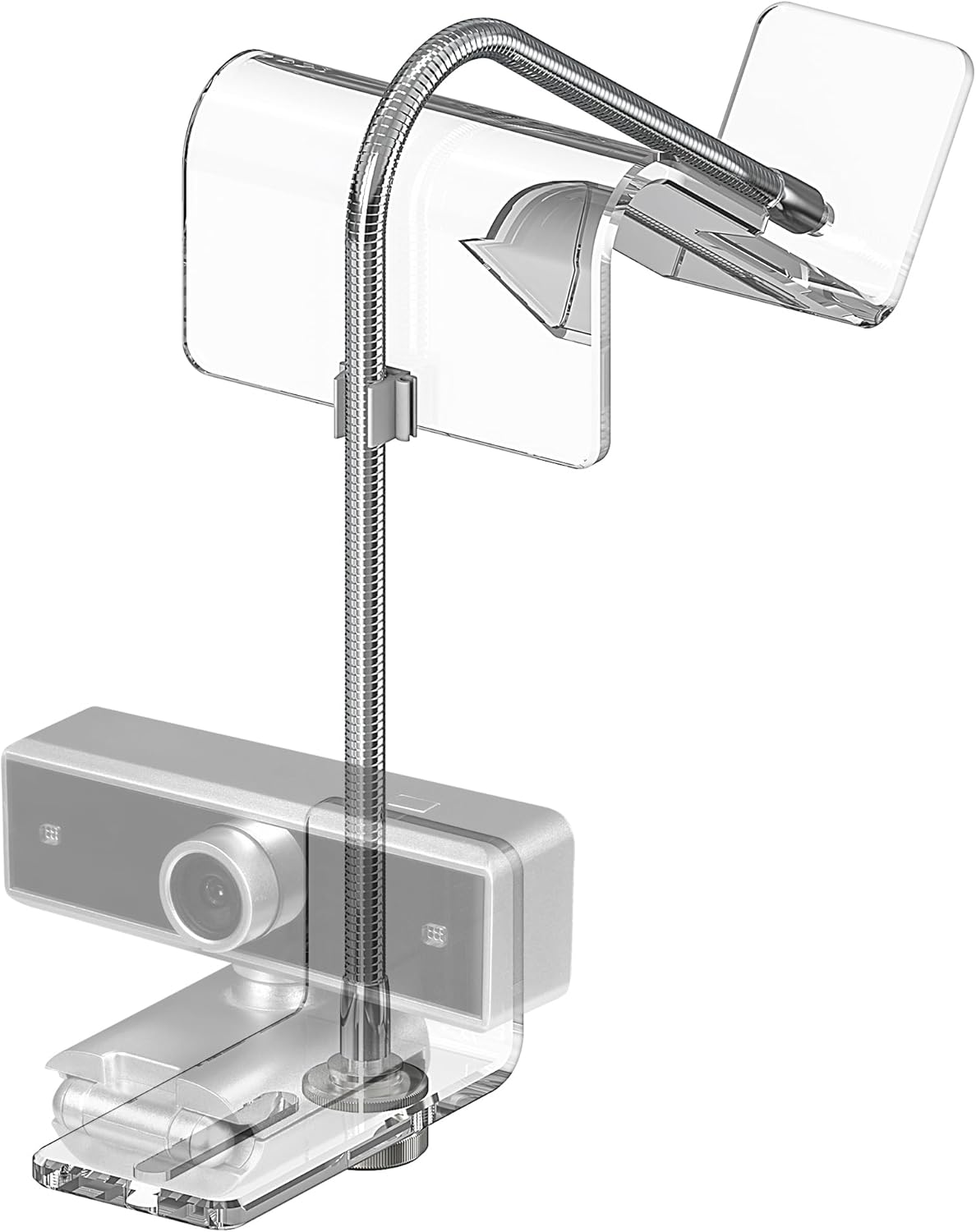 Geekria Acrylic Center Screen/Mid Webcam Stand, Place Webcam Anywhere on Monitor, Laptop Screen, Compatible with Logitech MX Brio, C920X, C922, C930 Webcams (Transparent) image number 4