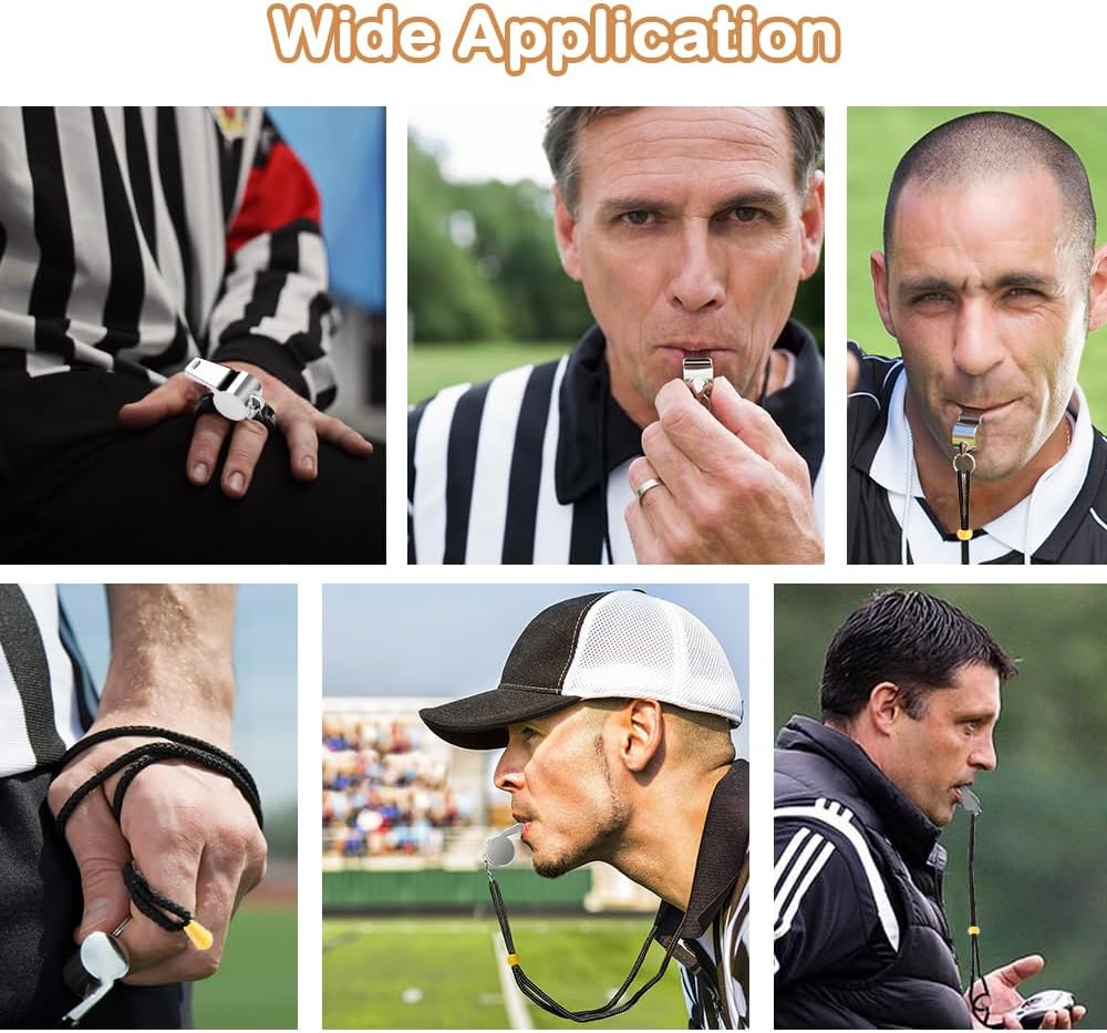 Bsofing Whistle, Coaches Whistle with Lanyard, Whistle for Coaches, Whistle for Teachers, Stainless Steel Sports Whistles, Loud Crisp Sound Whistles Great for Coaches, Referees, and Officials image number 5