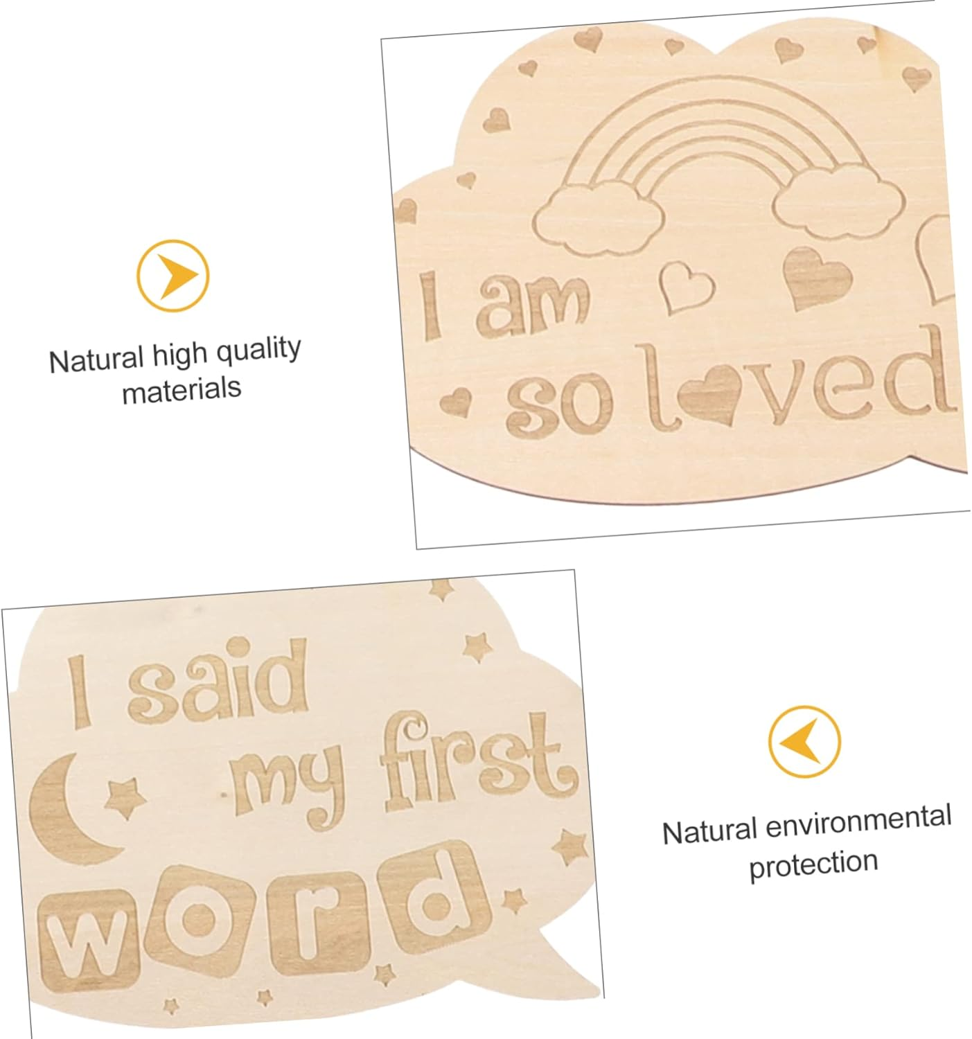 1 Set Monthly Milestone Cards Growth Commemorative Cards Capture Milestones with Double Sided Engraved Discs for Newborn Photo Props image number 2