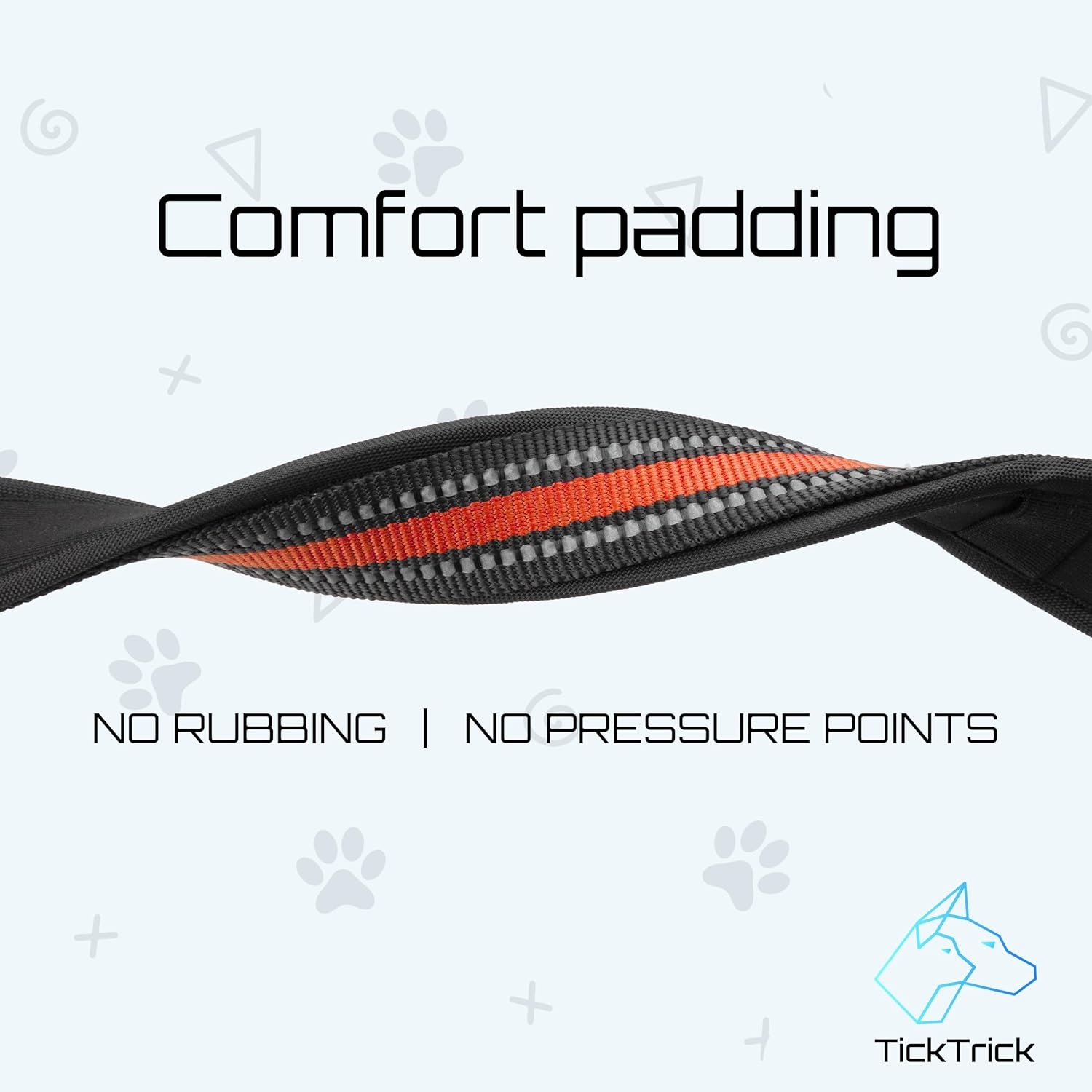 Ticktrick Dog Collar with Integrated Tick Tape Holder - Training Collar for Dogs Made of Durable Nylon - Reflective - S-XL - Black, Red, Blue - for Small & Large Dogs (Red, XL) image number 3