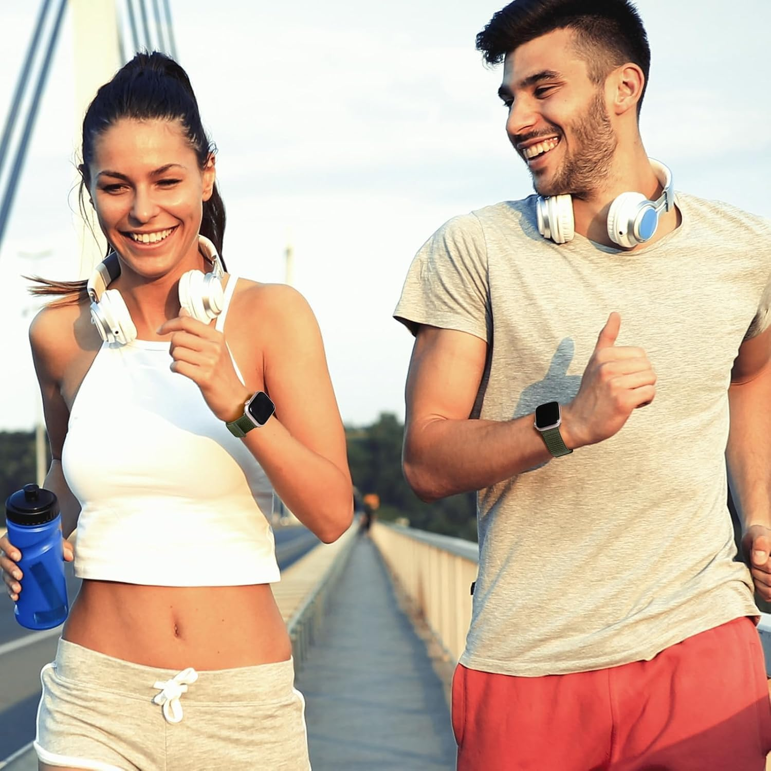 Gewhineul Sport Loop Band Compatible for Apple Watch Ultra 49Mm 46Mm 45Mm 44Mm 42Mm 41Mm 40Mm 38Mm, Soft Nylon Replacement Strap Compatible with Iwatch Ultra 2/Series 10/9/8/7/6/5/4/3/2/1/SE image number 6