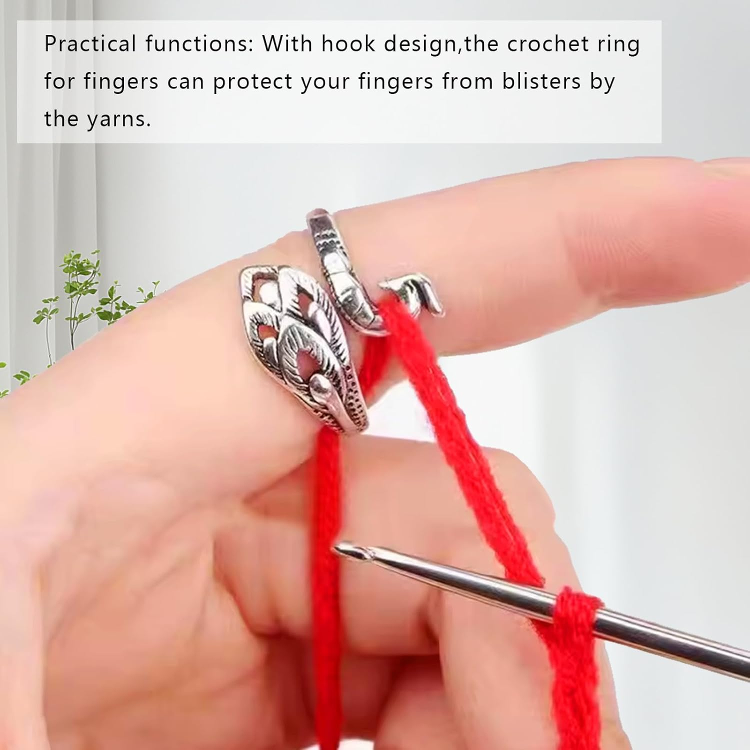 20PCS Crochet Ring & Stitch Markers Kits, Crochet Accessories and Gadgets, 10 Adjustable Tension Rings for Crocheting,Yarn Guide Rings for Crocheting, Knitting Ring,Metal Spiral Stitch Markers image number 2