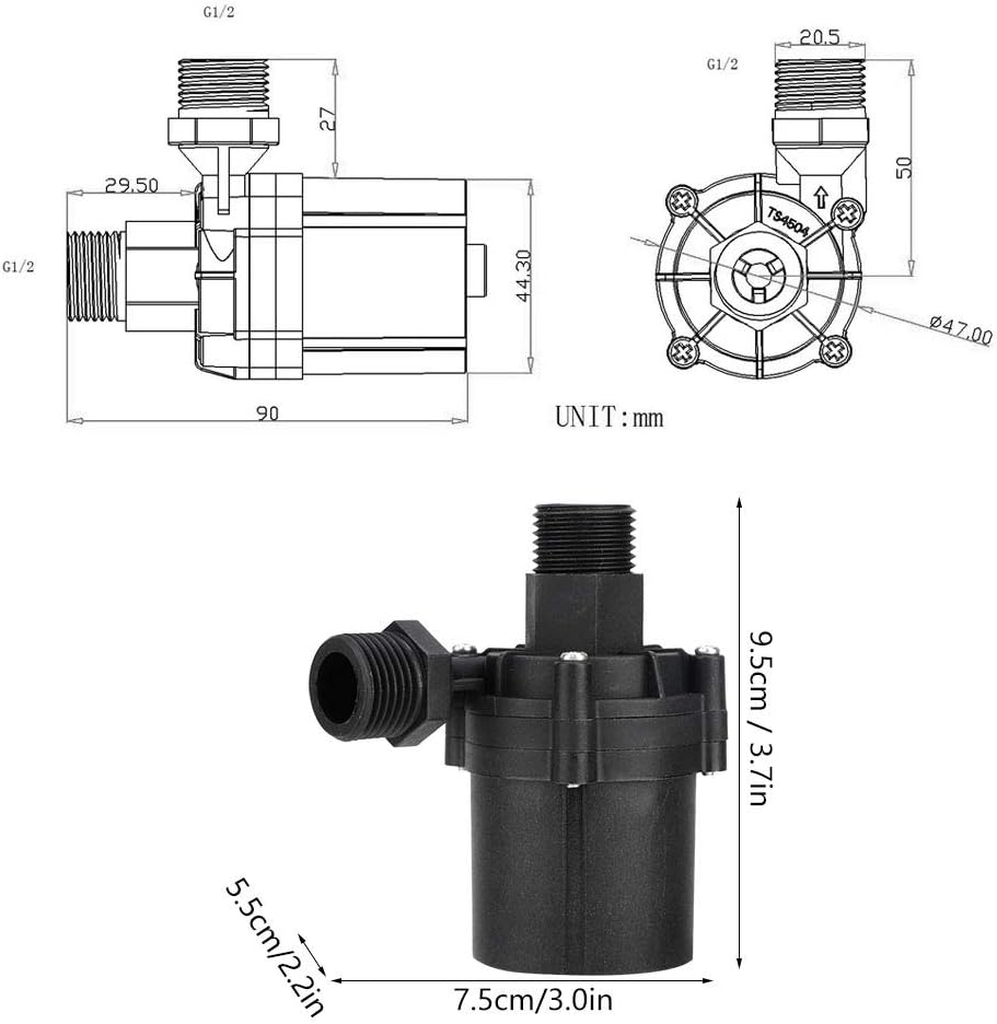 24V Brushless DC Water Pump High Precision Automatic Water Dispenser Filling Pump with Ceramic Shaft for Water Purification Equipment Solar Booster Smart Toilet Aquarium image number 4
