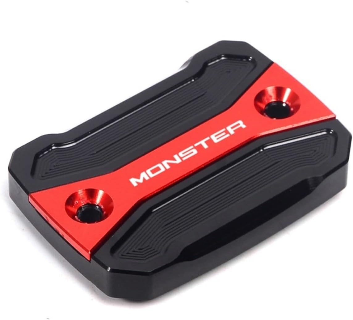 KJJKMJHU Fit for Ducati Monster 821 796 795 696 695 Motorcycle Accessories Front Clutch Brake Fluid Reservoir Cap Oil Filler Cover MONSTER(1 Piece-Red) - 1 Piece-Grey image number 5