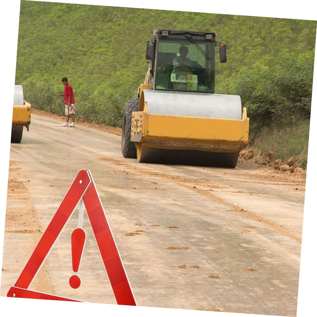 4Pcs Auto Warning Sign Car Folding Triangle Safety Road Safety Kit for Car Emergency Scenario image number 5