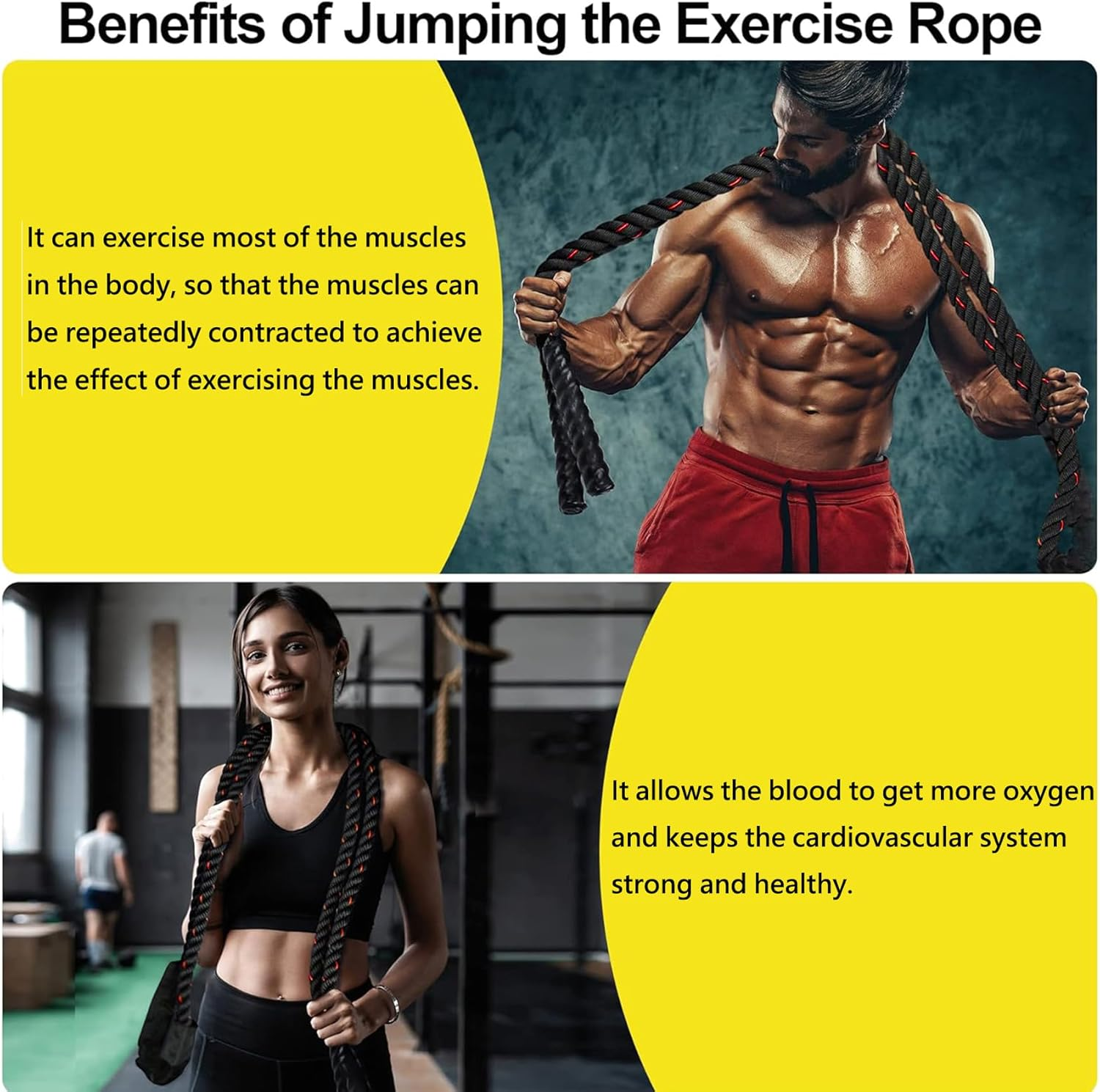 TOORGGOO Springseil, Gewichtetes Springseil F&uuml;r M&auml;nner Und Frauen image number 4