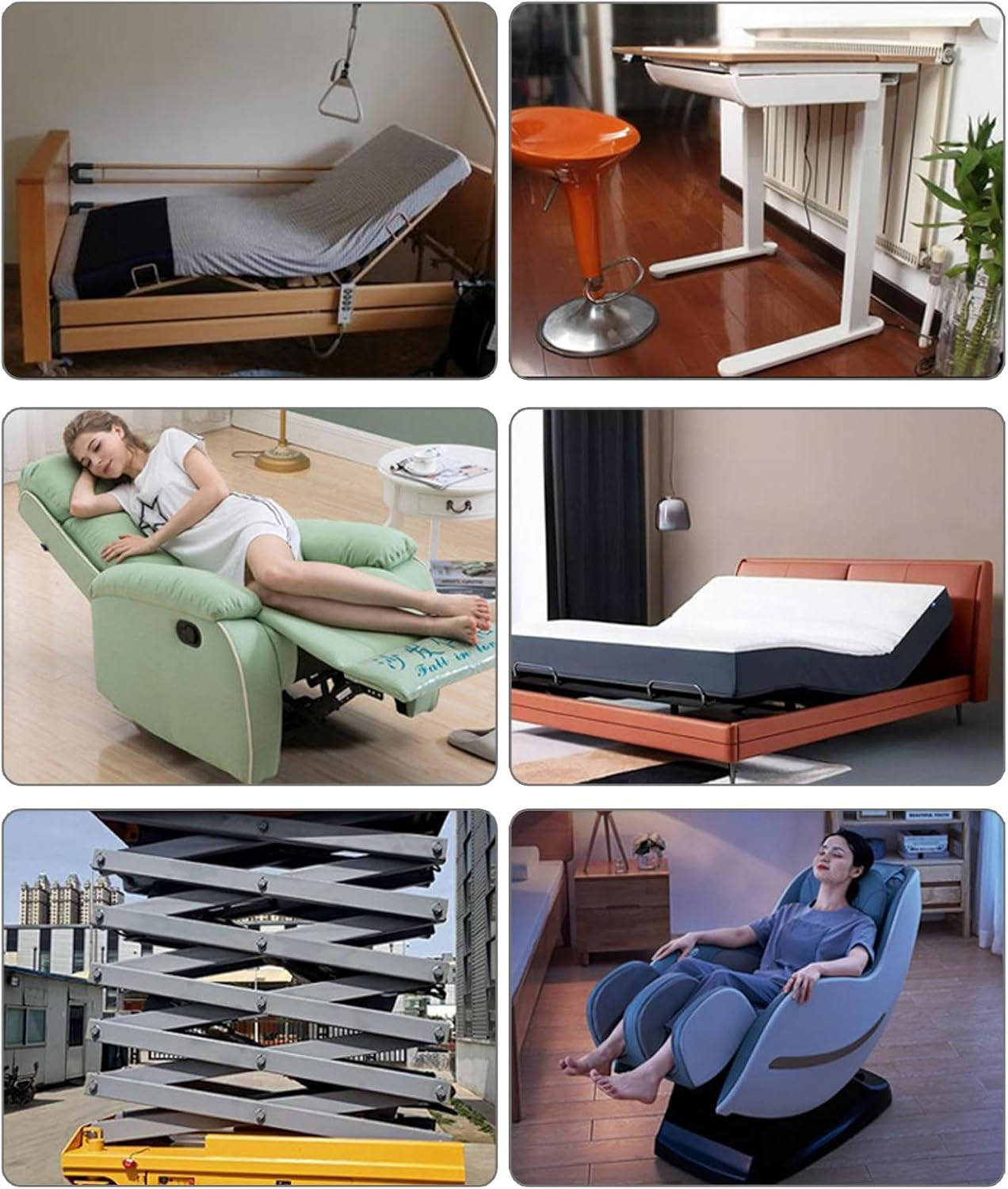 12V Linear Actuator, 100Mm Stroke, T Screw Rod Powder Metallurgy Technology, for Electric Tables, Recliners, Beds, Industrial (Stroke 100Mm-8Mm/S-70N) image number 1