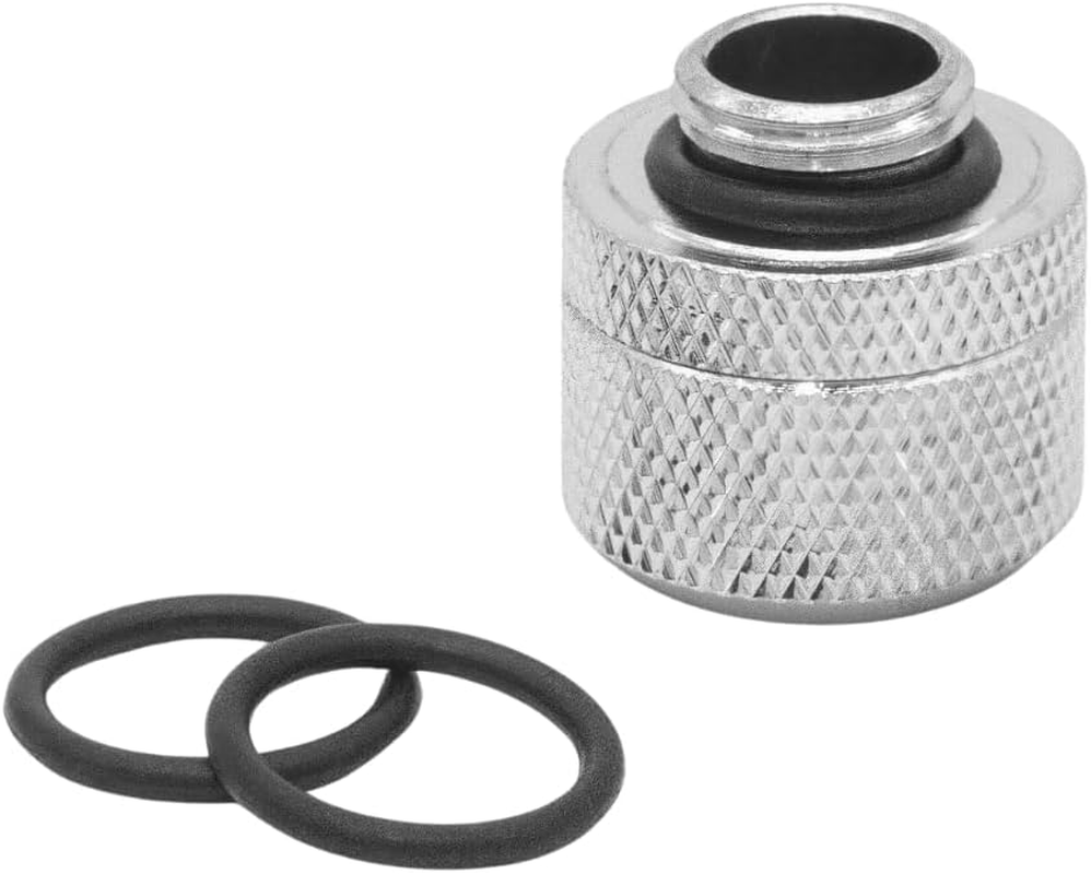 Dracaena.Io 6 Pack G1/4" Thread to 14Mm Outer Diameter, Hard Tubing Compression Fitting with High Body Design for Computer Water Cooling System, Silver image number 4