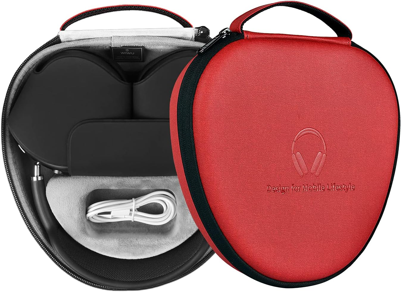 WIWU Smart Case for Apple Airpods Max Headphones, Ultra-Slim Travel Carrying Case with Sleep Mode, Airpod Max Accessories, Hard Shell Storage Bag (Blue)