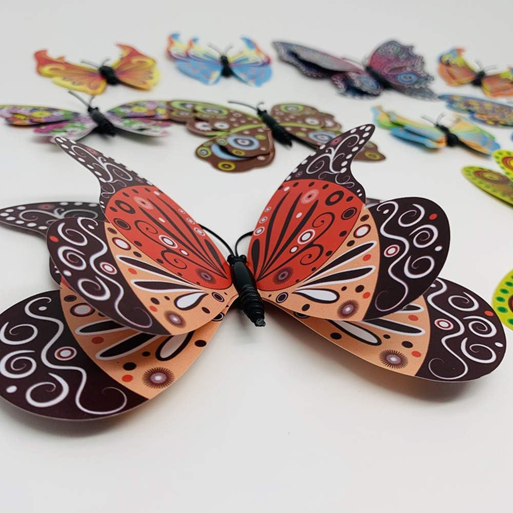 12PCS PVC 3D Butterfly Fridge Magnets Refrigerator Magnets Wall Stickers with Magnet for Wall Decor Art Decor Crafts Home Party Decoration image number 2