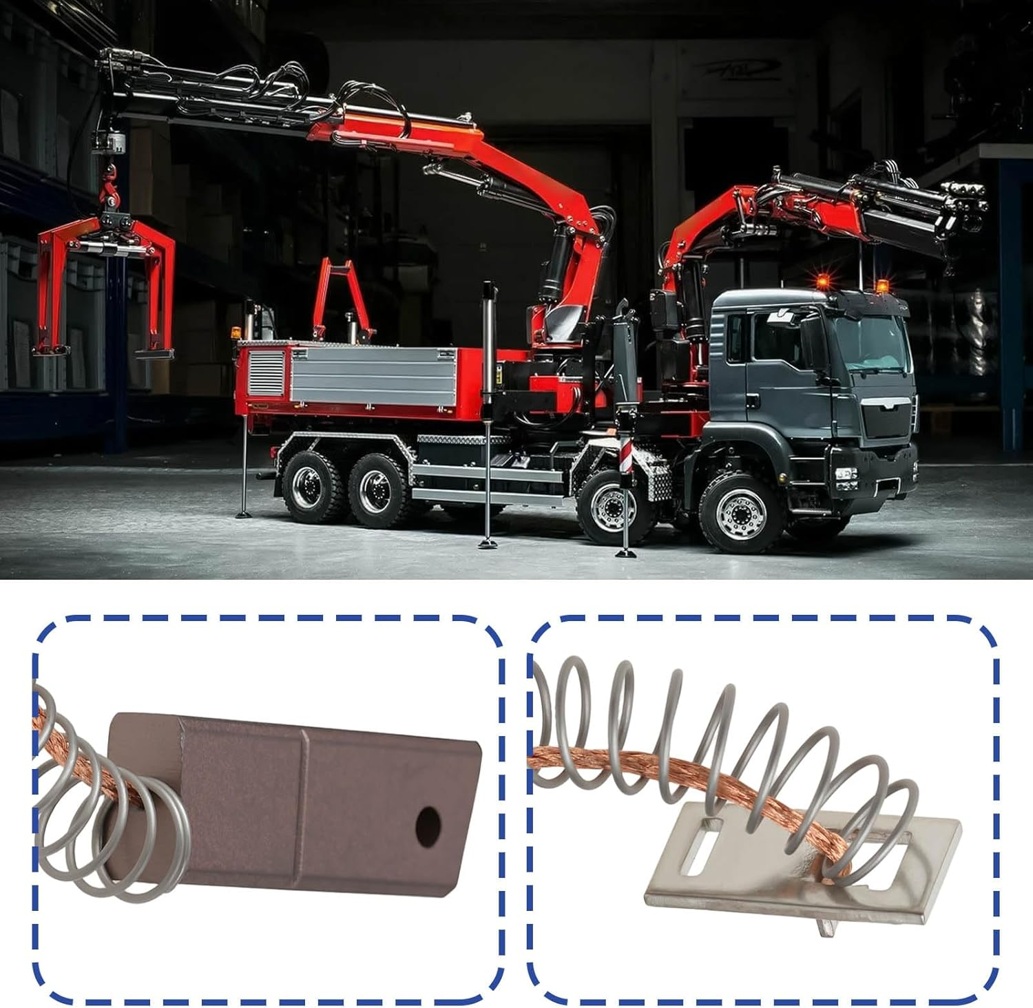 4Pcs Metal Alternators Brush A647X50870 23X8X5Mm Compatible with Mitsubishi IR IF image number 2