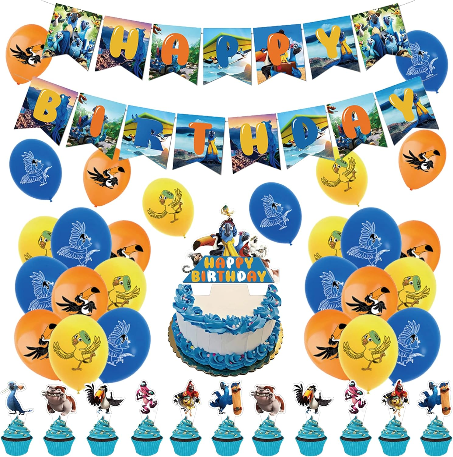 Decorative Birthday Rio Birthday Decoration Rio Balloons Rio Birthday Balloons Rio Party Decoration Rio Birthday Garland Rio Cake Topper image number 4