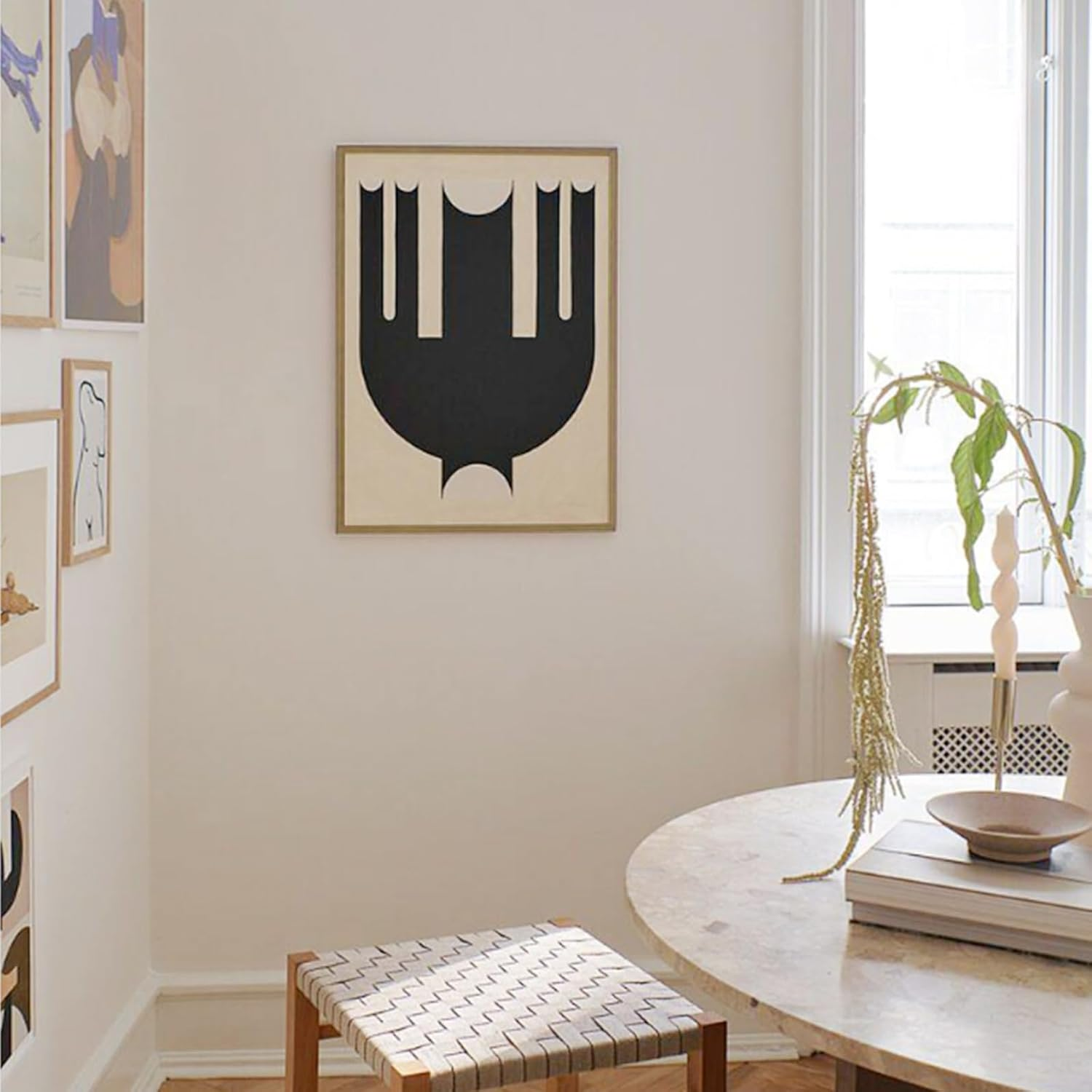 LDHHYH 2 Pack Floater Frame for 12X16 Inch Canvas Painting, Solid Floating Frame for 0.6&rdquo; Deep Canvas, Wall Art Painting Frame for Living Room Bedroom Office - Walnut image number 1