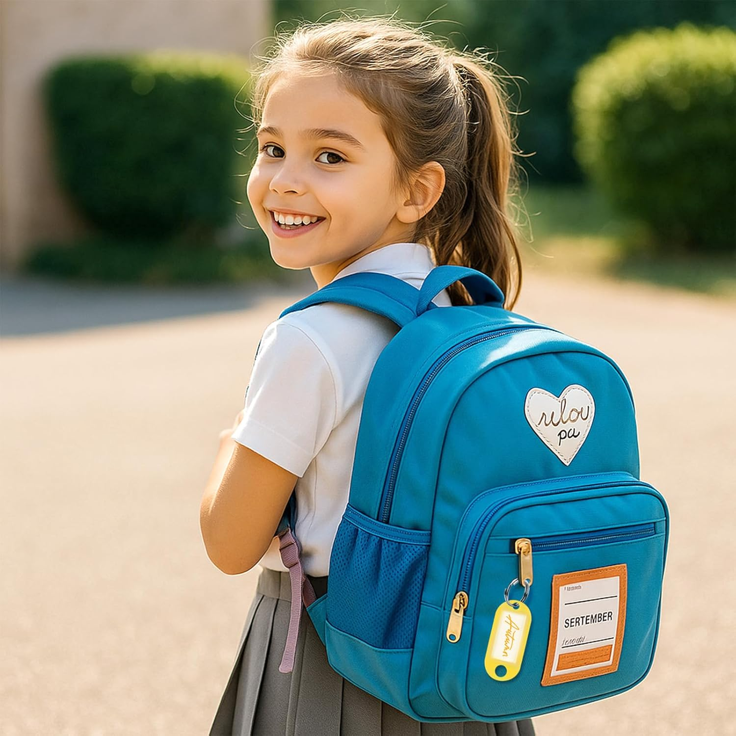 50 Pcs Plastic Key Tags,Split Ring Coloured Labels Key Tags Suitable for Suitcase Backpack Exterior Household Products Classification for Office Workers Parents and Student (50 Pcs) image number 3