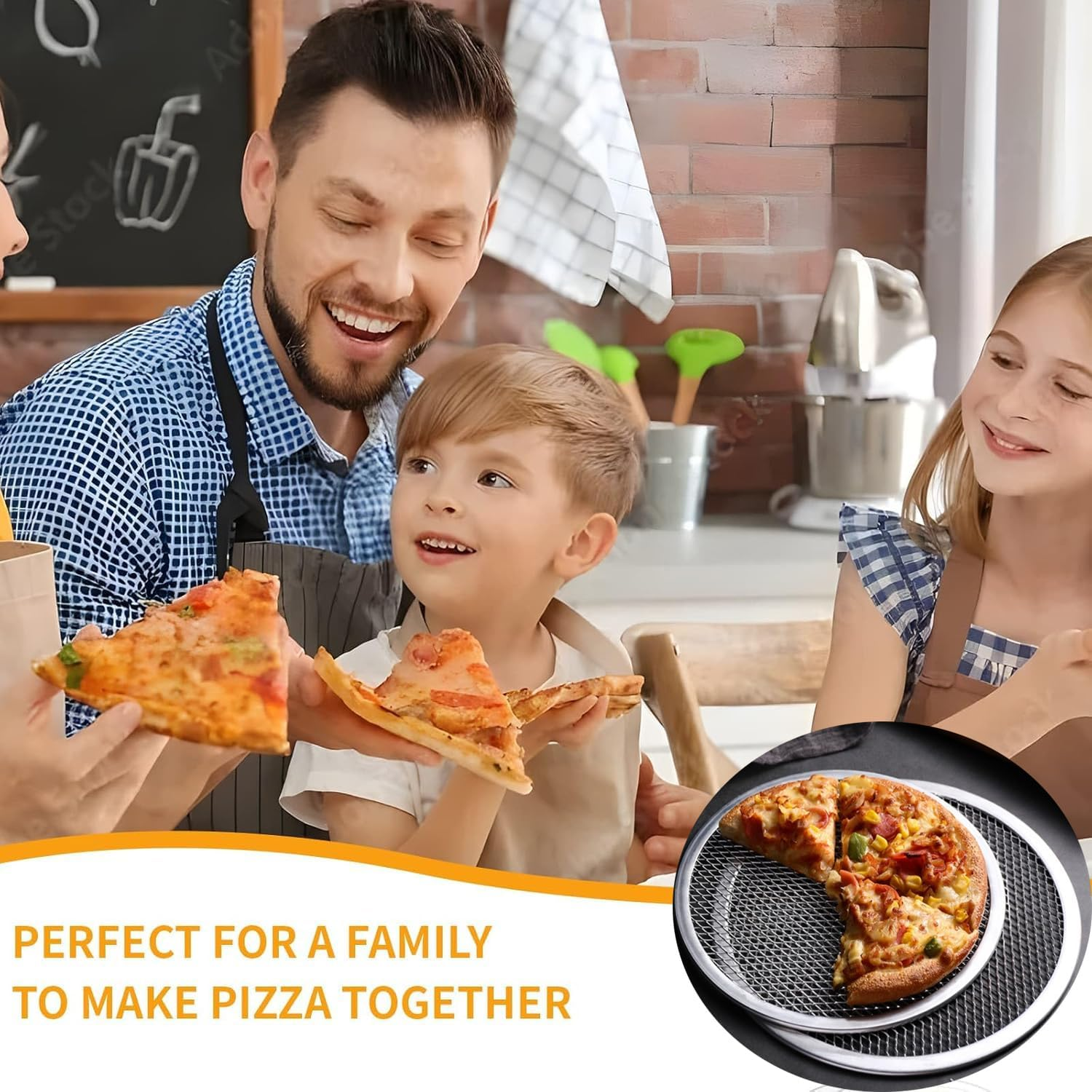 2 Pack 13 Inch Pizza Screen,Pizza Crisper Tray Non Stick Perfect Crust,Stainless Steel Mesh for Oven,Seamless,Rust Free,Durable Baking Trays for Crispy Crusts image number 3