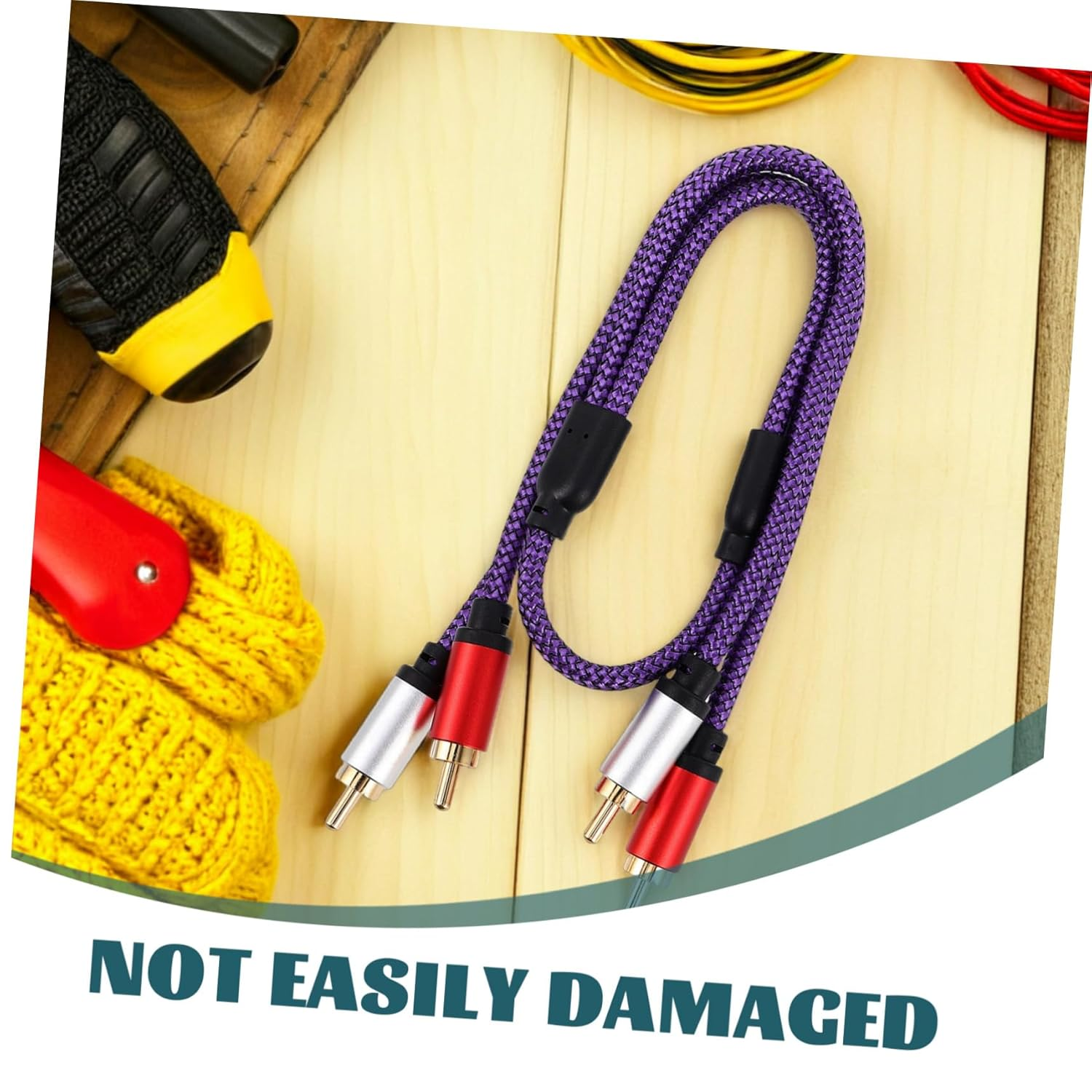 Multi-Device Compatible Cable Audio Cable Extension for Car Audio Home Theater Speakers Plated image number 5