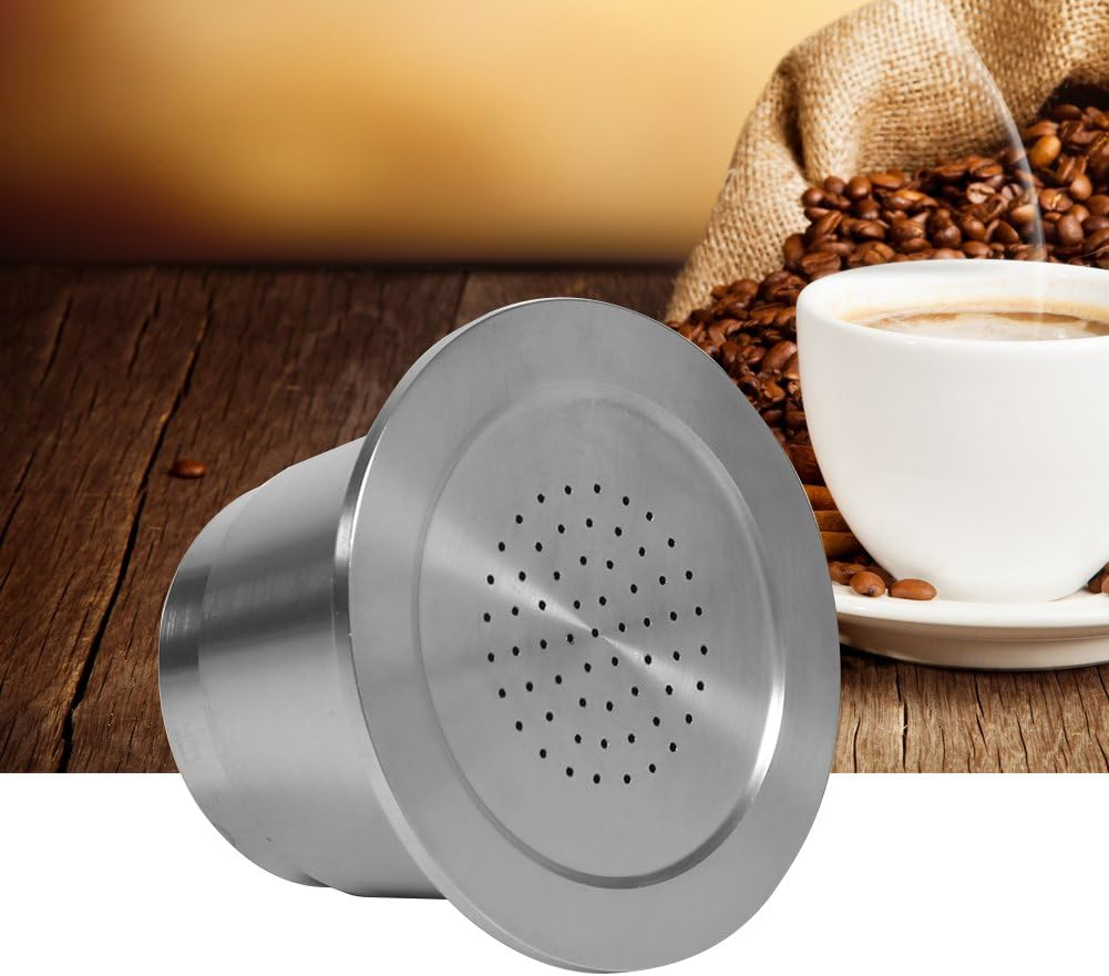 Lazmin112 Reusable Coffee Capsule with Spoon Refillable Coffee Pods for Espresso Compatible with Nespresso Machines image number 4