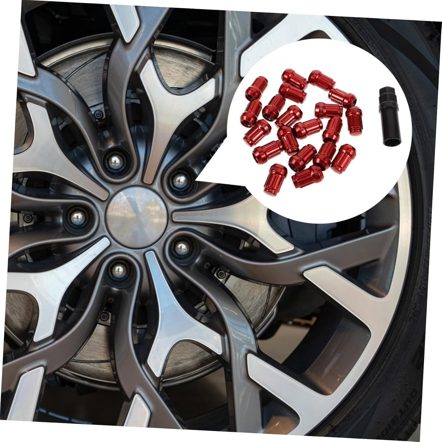 COSMEVIVI 20Pcs Spiral Mother Wheel Nut Covers Tyre Accessories Car Wheel Nut Caps Lug Covers Car Tire Caps Protect Bolts image number 5