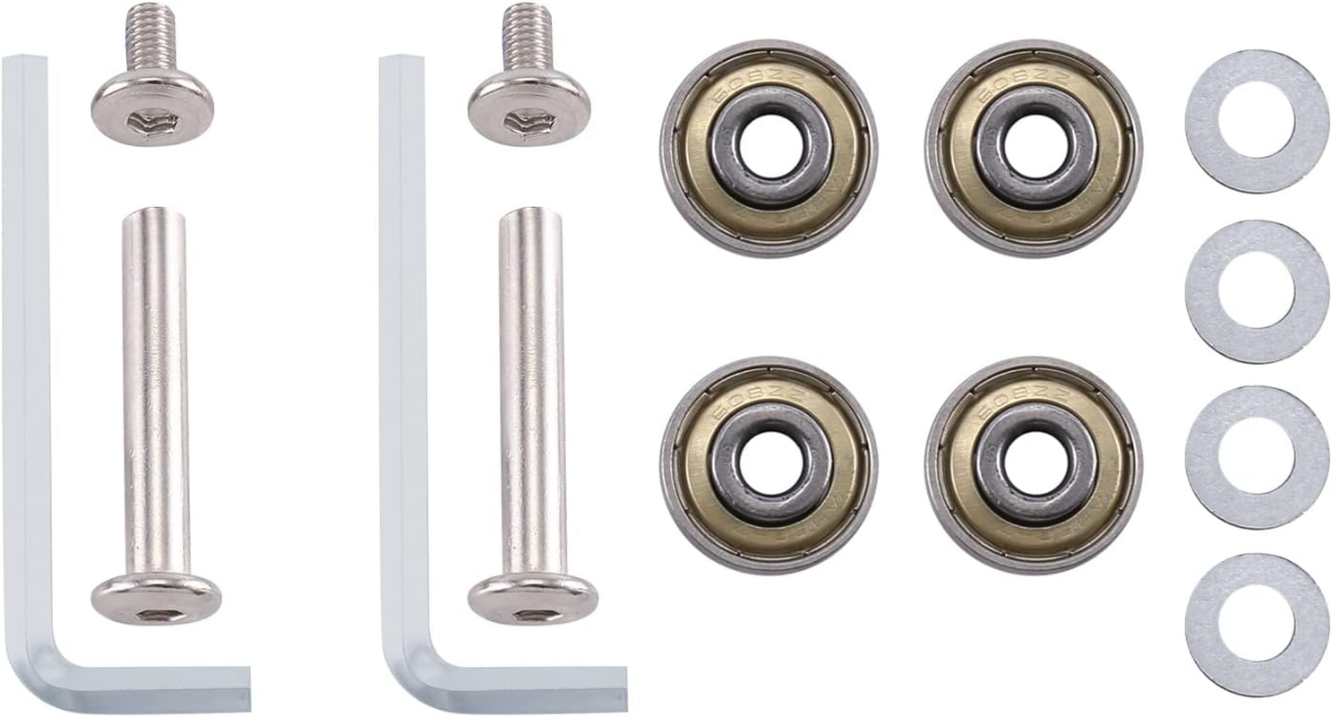 Tuperoymse 48Mm X18Mm 1 Pair Luggage Suitcase Replacement Wheels Axles Deluxe Repair Luggage Replacement Wheels Black image number 3