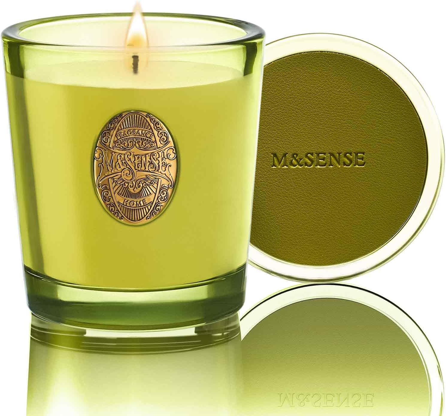 M&SENSE Natural Soy Wax, Seattle Rainforest Scented Aromatherapy Candle for Women and Men - 9.2 Oz, 50 Hours Burn Time, Orange |Luxury Home Scented and Home D&eacute;cor image number 5