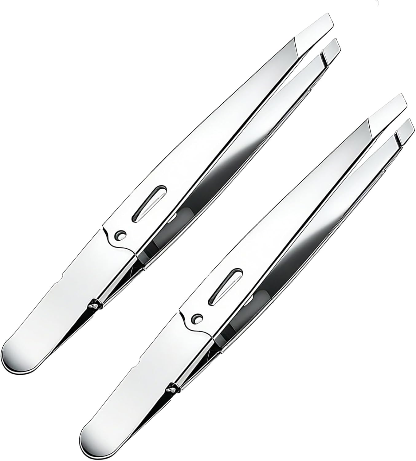 Suytvenxau 2 Pack Tweezers for Women Facial Hair, Professional Precision Tweezers and Eyebrow Tweezers in Stainless Steel for Facial Hair Removal for Women and Men image number 6