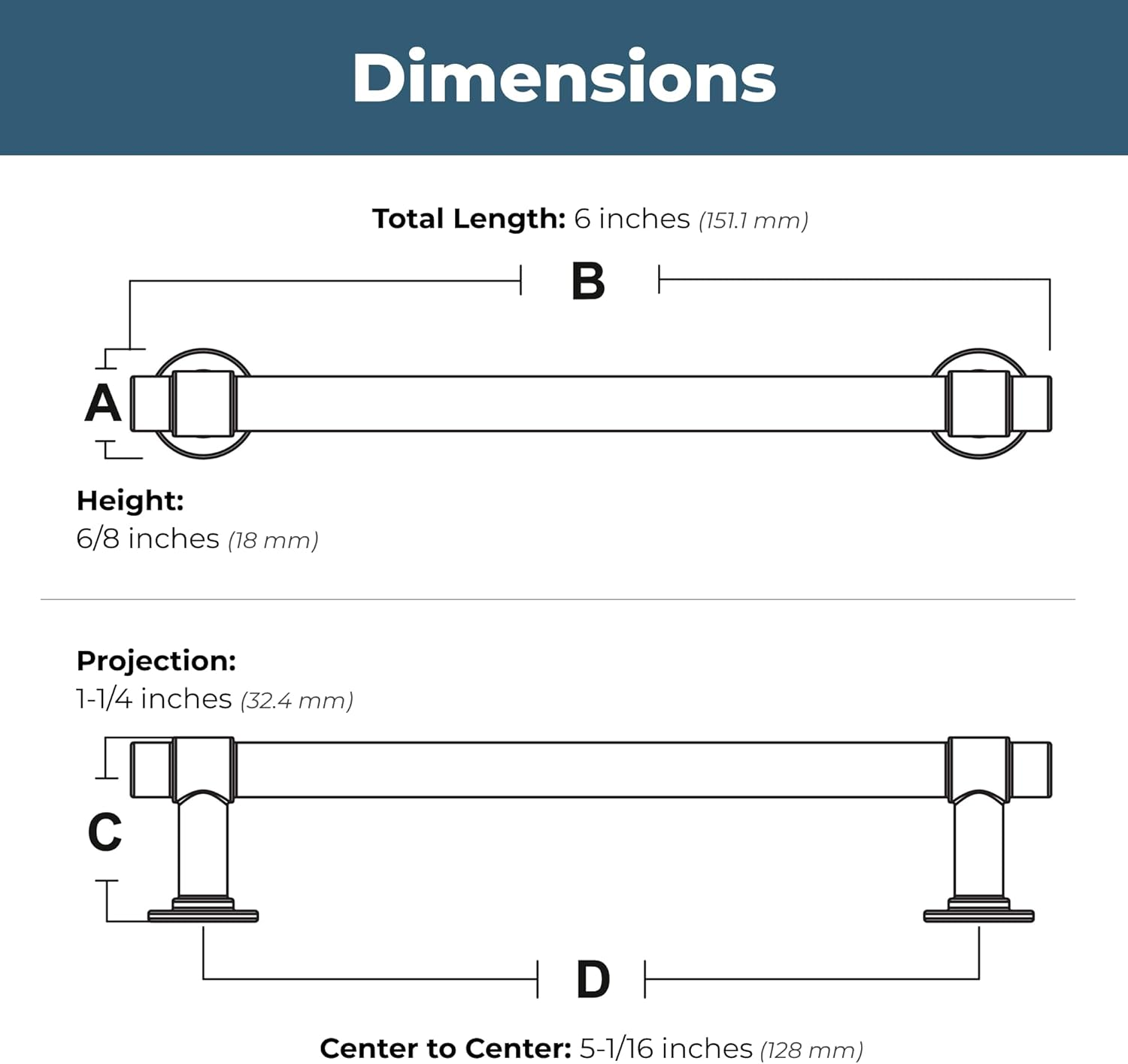 Franklin Brass Francisco (10-Pack) Cabinet Handles 5-1/16" Hole to Hole Champagne Bronze Kitchen Cabinet Pulls Drawer Handles Cabinet Hardware Dresser Gold Drawer Pulls P29618Z-CZ-B image number 4
