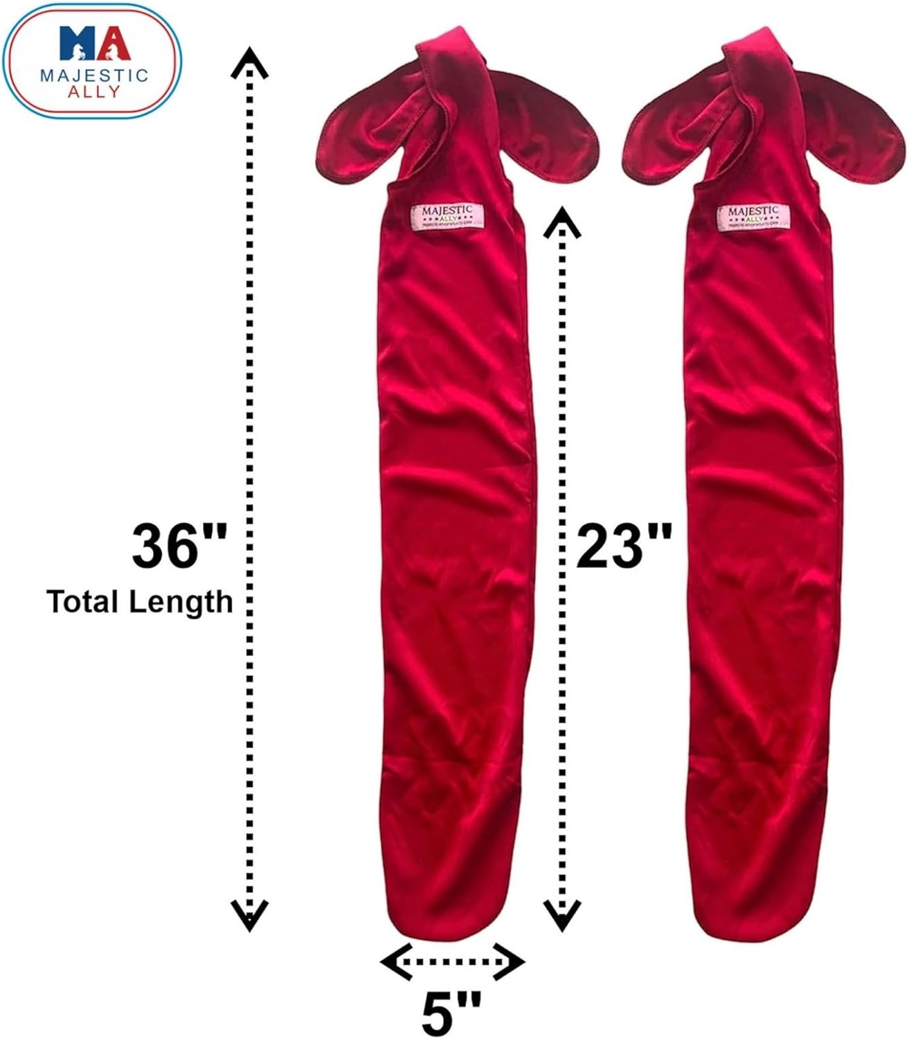 Majestic Ally Lycra Tail Bag for Horses - to Keep the Tail Clean and Protected - Set of 2