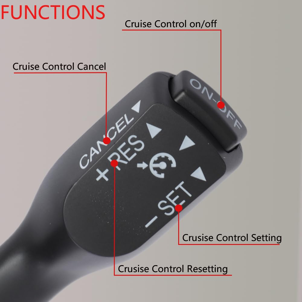 Automotive Cruise Control Switch Assembly Replaces 84632-34011 84632-34017 for 2010-2014 Toyota Corolla 2006-2014 Camry,Highlander 2017 Prius Scion 2017-2018 Lexus image number 4